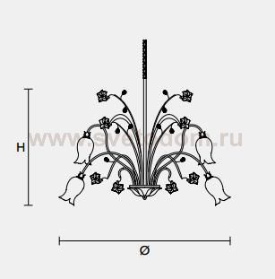 Подвесной светильник Masiero CLASSICA 8020 3+3