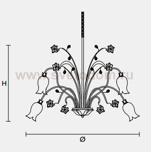 Подвесной светильник Masiero CLASSICA 8020 8+4