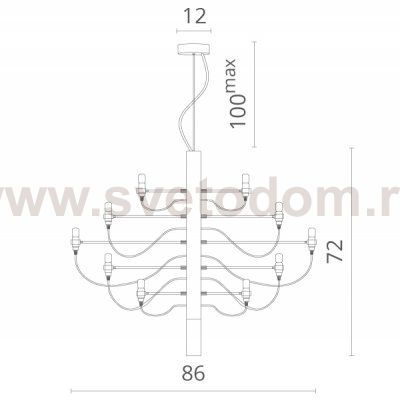 Люстра хай тек Divinare 8030/02 LM-30 MOLTO