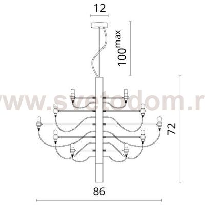 Люстра хай тек Divinare 8030/02 LM-30 MOLTO