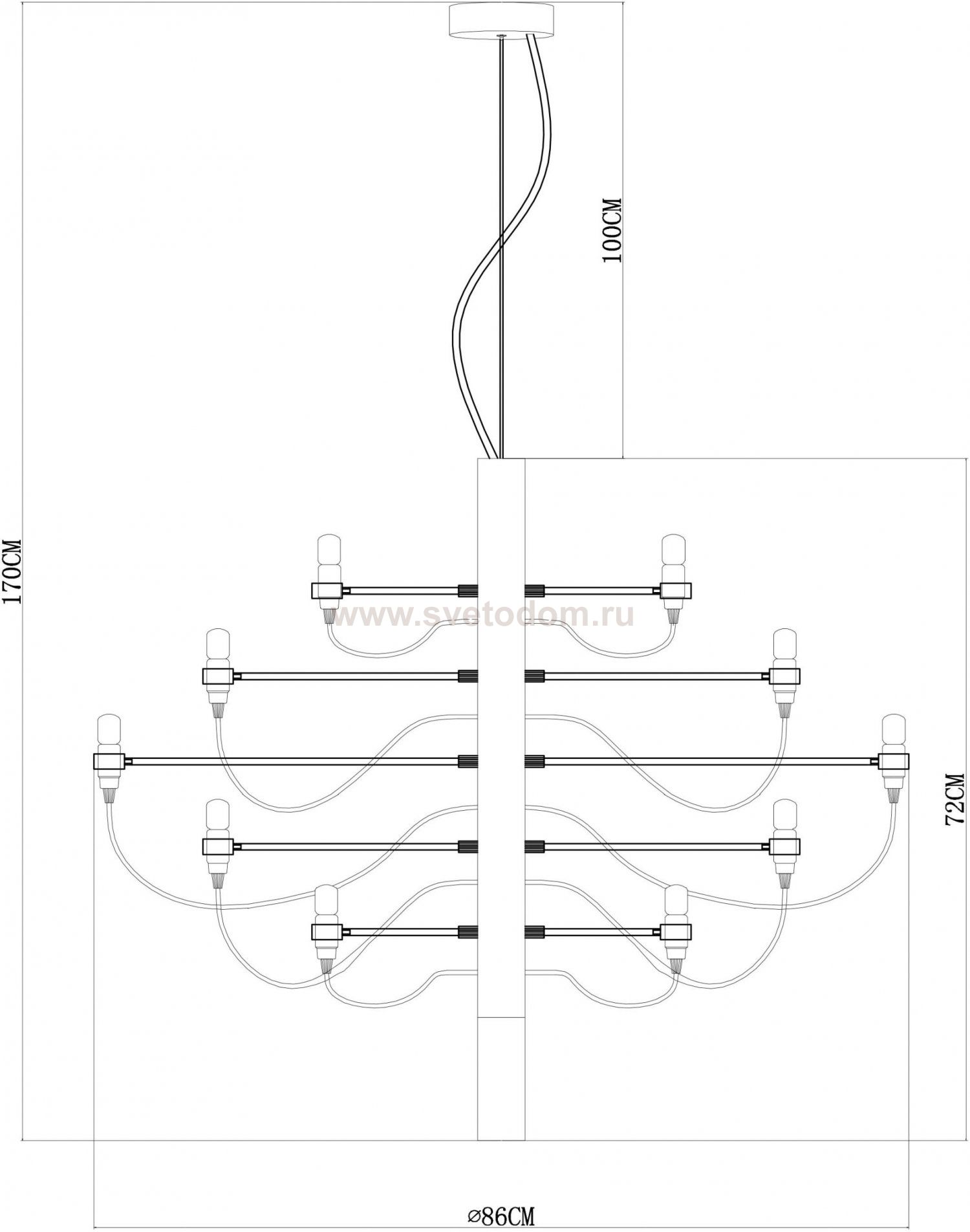 Подвесная люстра Divinare 8030/17 LM-30 MOLTO