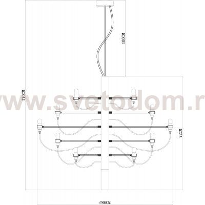 Подвесная люстра Divinare 8030/17 LM-30 MOLTO