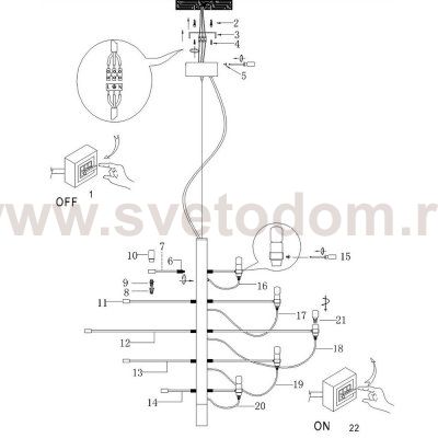 Подвесные люстры  Divinare 8030/17 LM-50 MOLTO