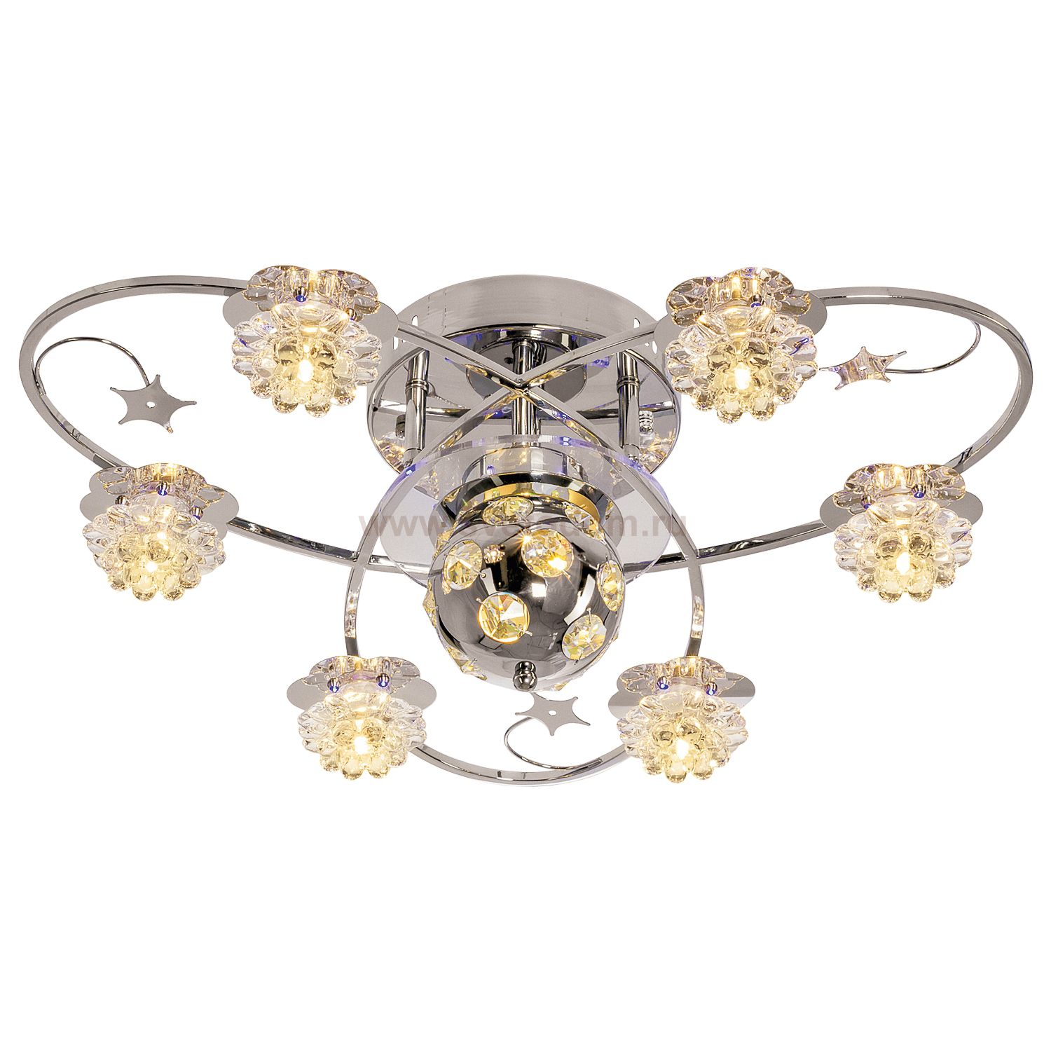 Светильник ЭкономСвет 8032/6+2CR RC BLRPLED