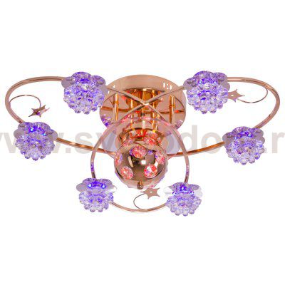 Люстра галогенная Экономсвет 8032/6+2FGD RC BLRPLED