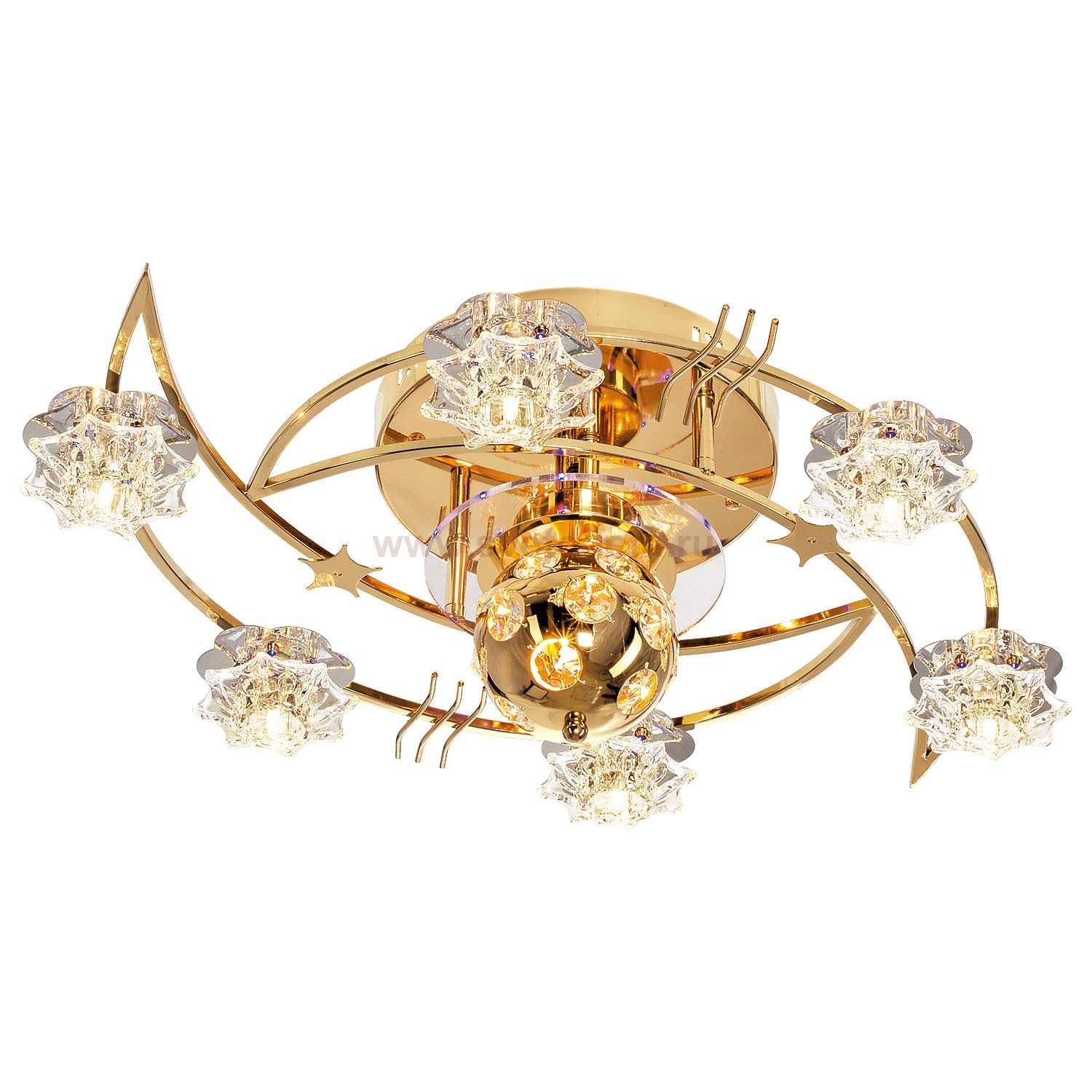 Люстра галогенная Экономсвет 8033/6+2FGD RC MIXLED