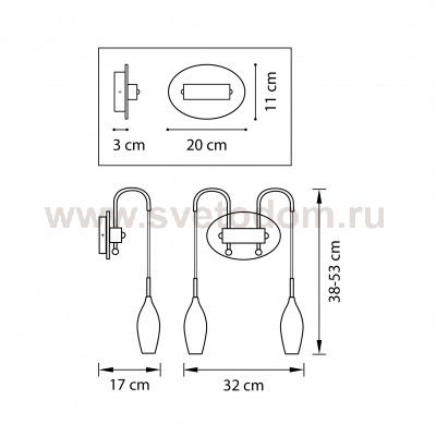 Светильник настенный бра Lightstar 803823 PENTOLA