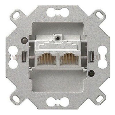 Gira Мех Розетка компьютерная (RJ45) 2-ая кат 5 (Rutenberck) (G80500)