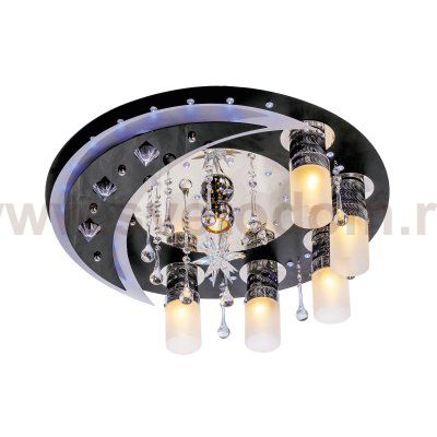 Люстра космос Экономсвет 8054/5+1BK+CR RC WTLED