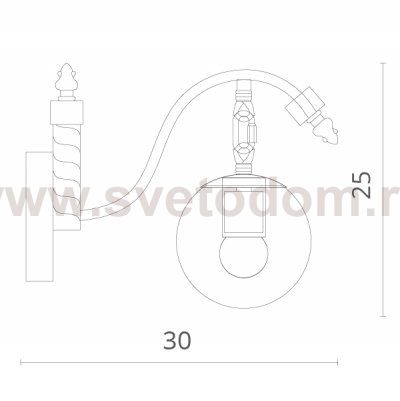 Светильник настенный Divinare 8055/01 AP-1 GINA