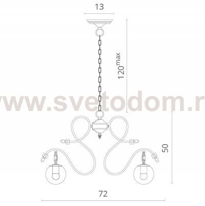 Люстра паук Divinare 8055/01 LM-5 GINA