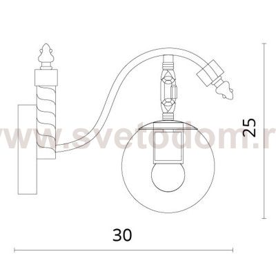 Светильник настенный Divinare 8055/01 AP-1 GINA