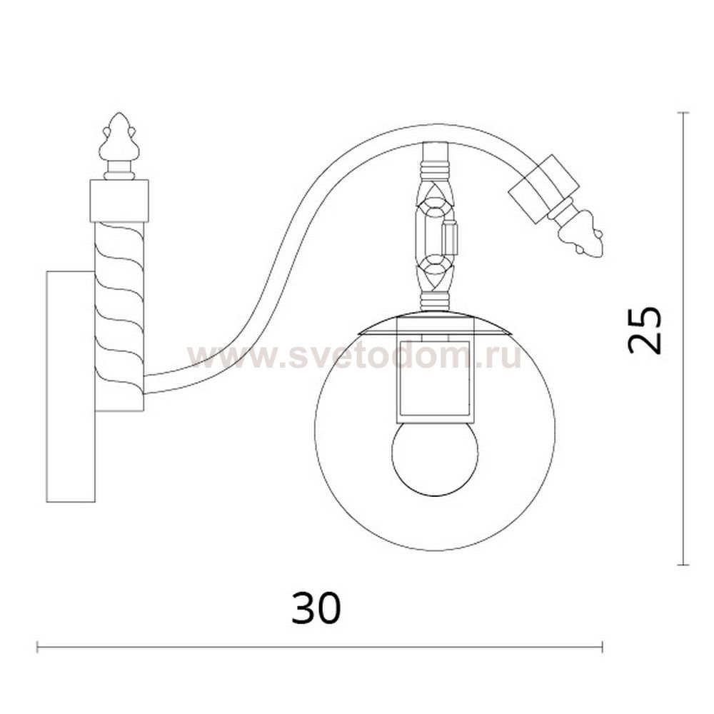 Светильник настенный Divinare 8055/01 AP-1 GINA