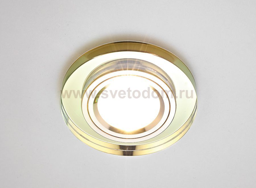 Светильник точечный Ambrella 8060 GOLD золото MR16 D90 mm CRYSTAL SPOT