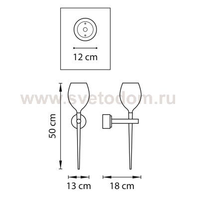 Плафон стекло 210*130мм Lightstar 807 Meta duovo зеленый