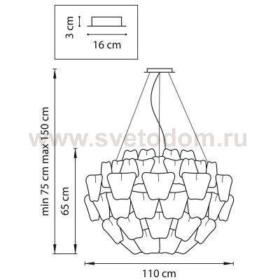 Люстра подвесная Lightstar 808030 Planaria