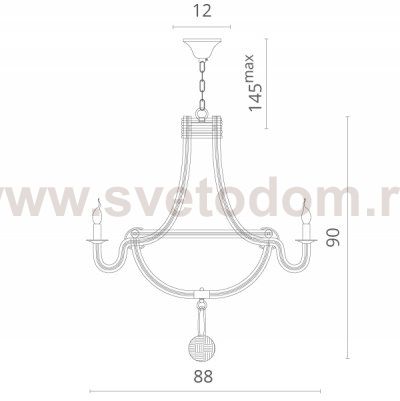 Светильник подвесной Divinare 8111/01 LM-6 DIANA