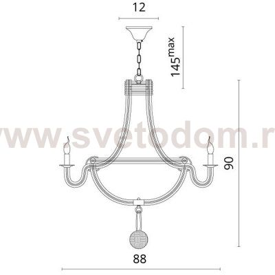 Светильник подвесной Divinare 8111/01 LM-6 DIANA