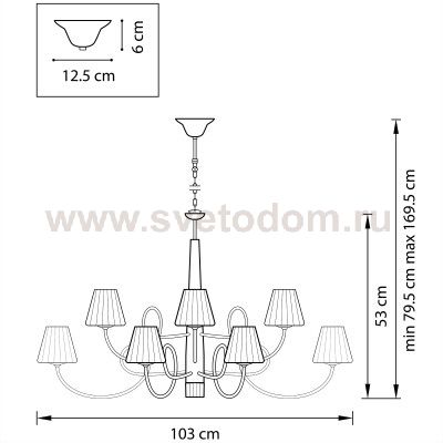 Люстра подвесная Lightstar 814334 Vortico