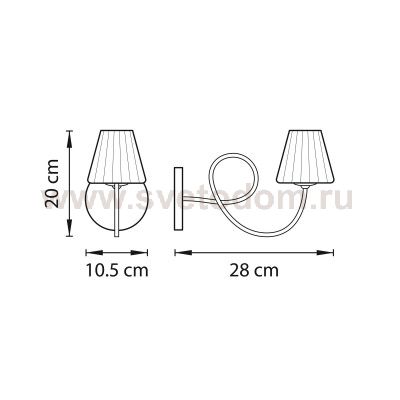 Светильник бра Lightstar 814613 Vortico