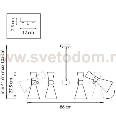 Люстра потолочная Dumo Lightstar 816086