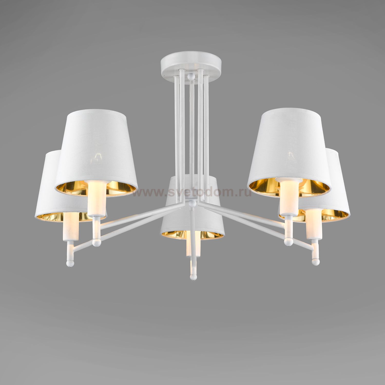Люстра белая с абажурами Colosseo 81643/5C