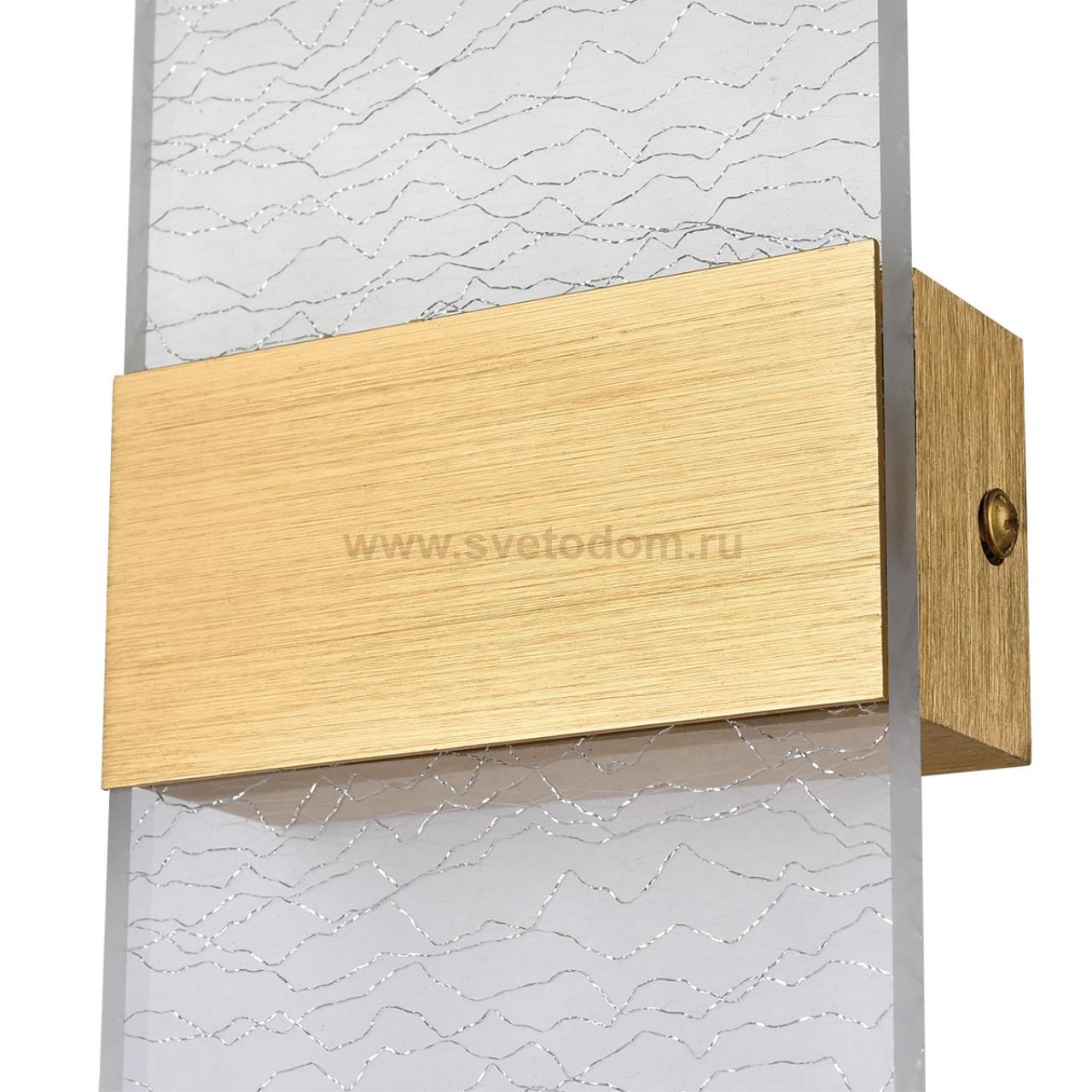 8192/6WL LEDIO LN25 золото/прозрачный, металл/акрил Настенный светильник LED 6W 3000-6000К 220V LUIS