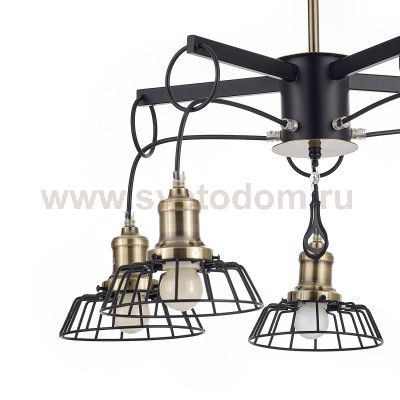 Светильник Colosseo optima 82408/5 матовый черный/бронза