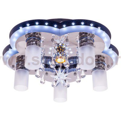 Светильник ЭкономСвет 8255/5+1BK+CR RC WT LED