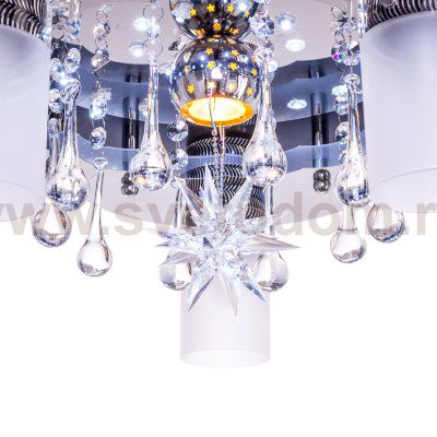 Светильник ЭкономСвет 8255/5+1BK+CR RC WT LED