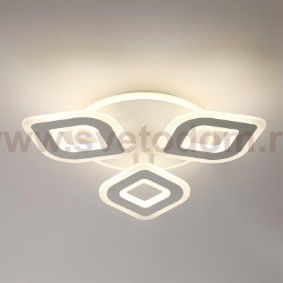 8255/62CL LEDIO LN 000 белый, металл/акрил Светильник потолочный с ПДУ LED 62W+подсветка 220V VIKKI