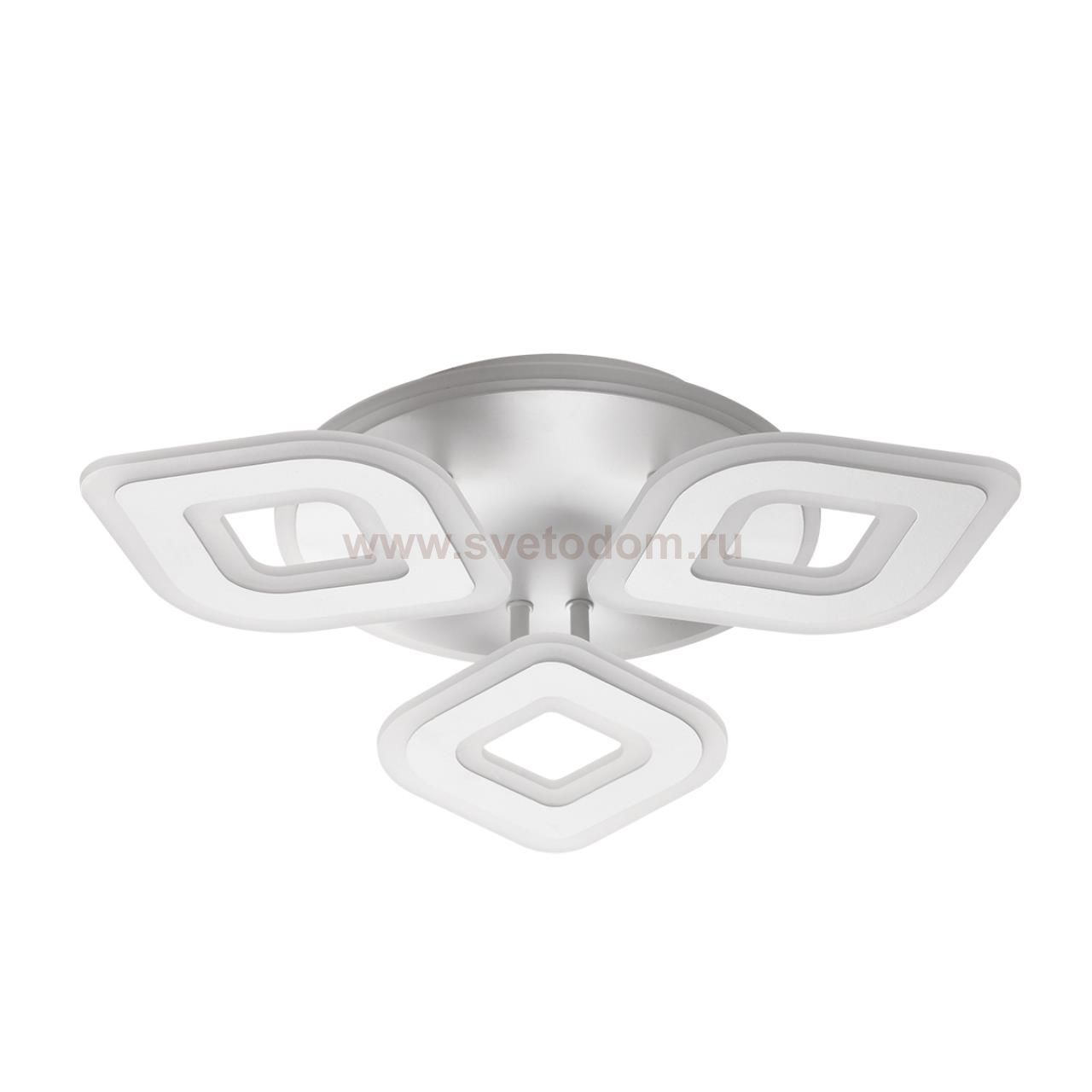 8255/62CL LEDIO LN 000 белый, металл/акрил Светильник потолочный с ПДУ LED 62W+подсветка 220V VIKKI