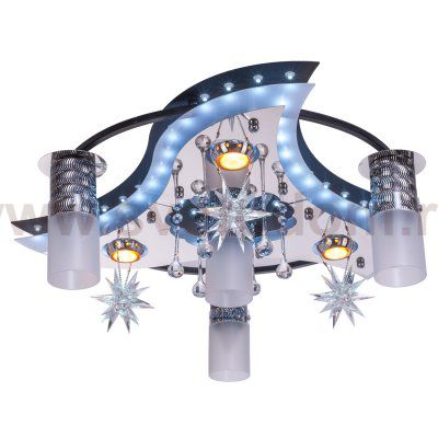 Потолочный светильник Экономсвет 8258/4+3BK CR RC WTLED