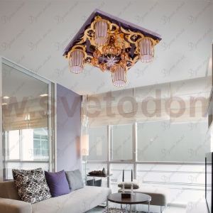 Потолочный светильник Экономсвет 8264/4+1WT+GD RC WT LED