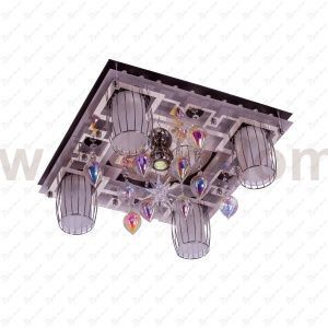 Светильник ЭкономСвет 8265/4+1BK+CR RC WT LED