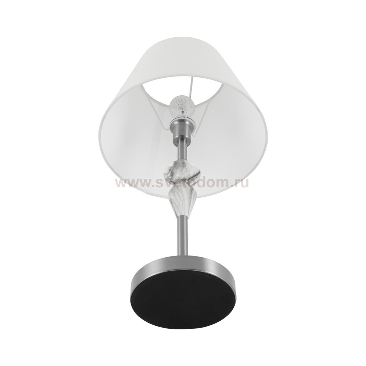 8274/1T CLASSI никель/белый/серый, металл/керамика/ткань Настольная лампа Е14 1*40W 220V VERMONT