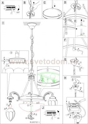 Люстра классическая Eglo 82742 IMPERIAL