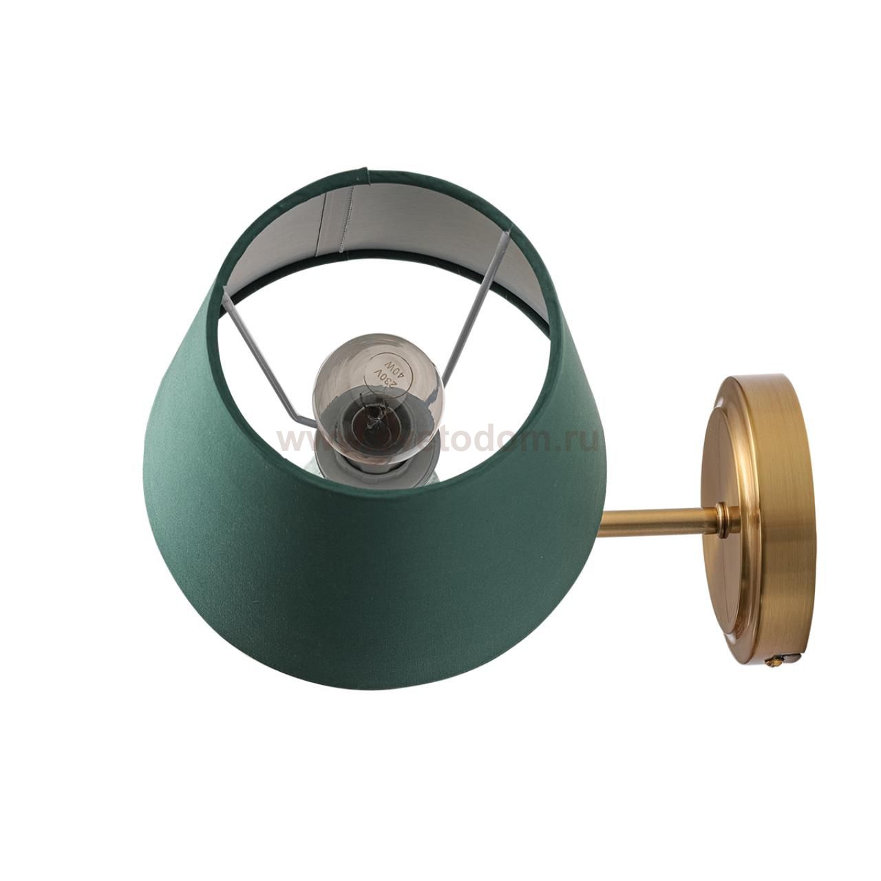 8275/1W CLASSI латунь/зеленый, металл/керамика/ткань Бра Е14 1*40W 220V VERMONT