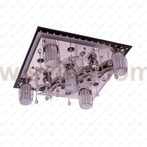 Светильник ЭкономСвет 8276/5+2BK+CR RC WT LED