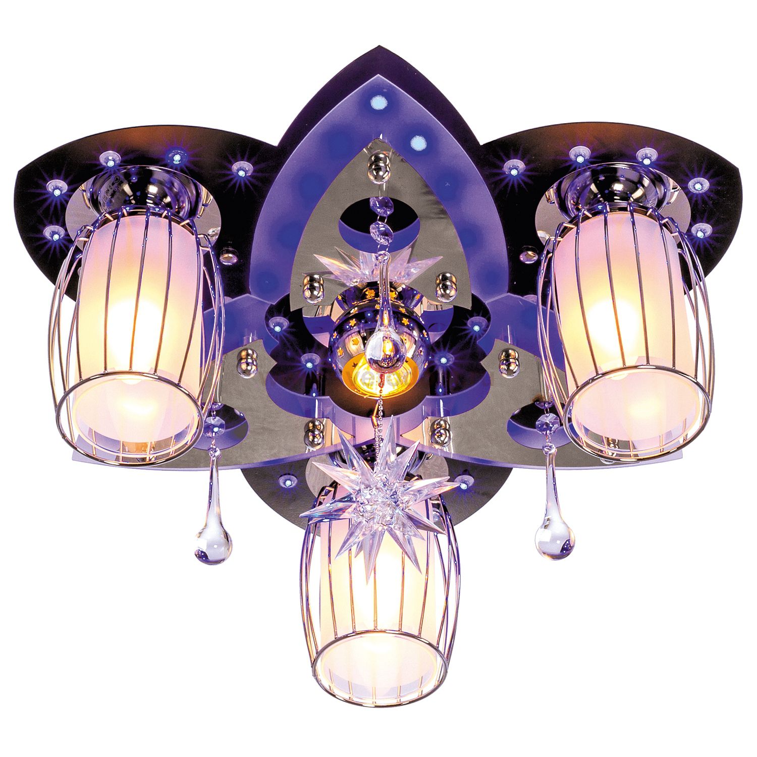 Потолочный светильник Экономсвет 8282/3+1BK+CR RC MIXLED