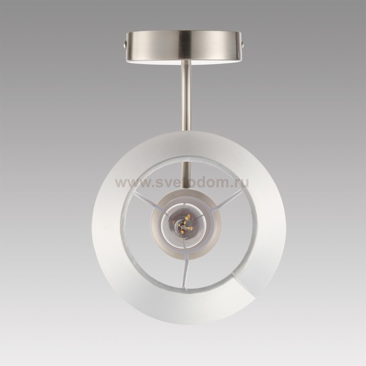 8283/1W CLASSI никель/белый, металл/керамика/текстиль Бра Е14 1*40W 220V KENTUKI