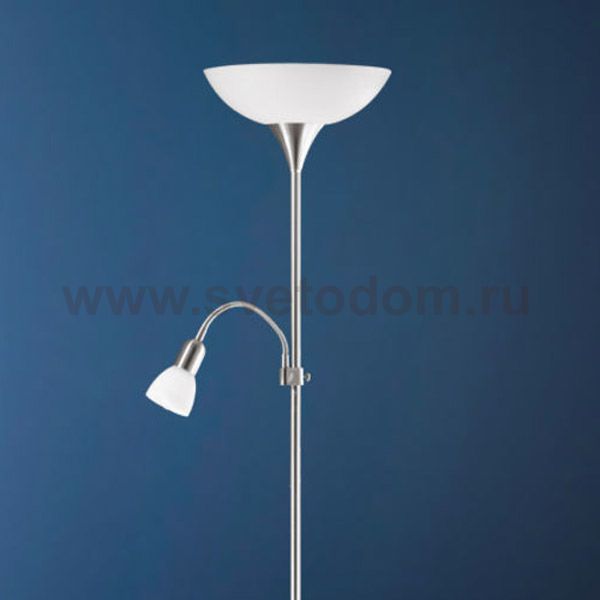 Торшер напольный с подсветкой для чтения Eglo 82842 UP 2 никель