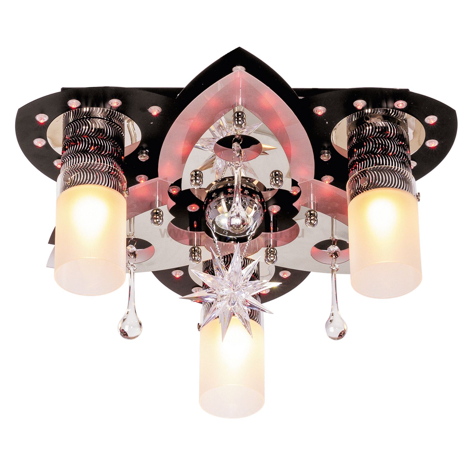 Потолочный светильник Экономсвет 8285/3+1BK+CR WT RC RBPLED