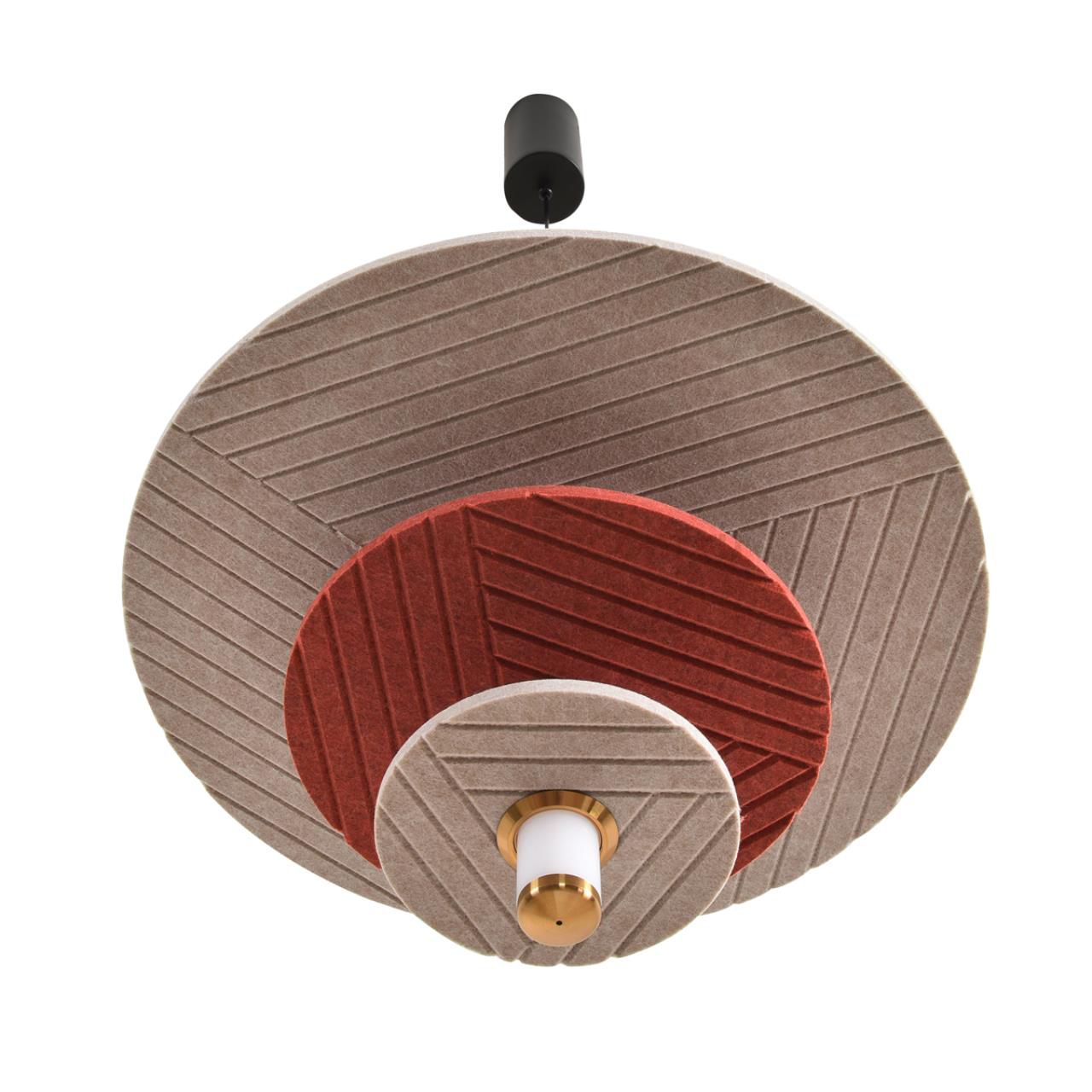 8296/11AL LEDIO черный/бежевый/бурый, металл/фетр/акрил Подвес LED 11W 3000K 220V FELTA