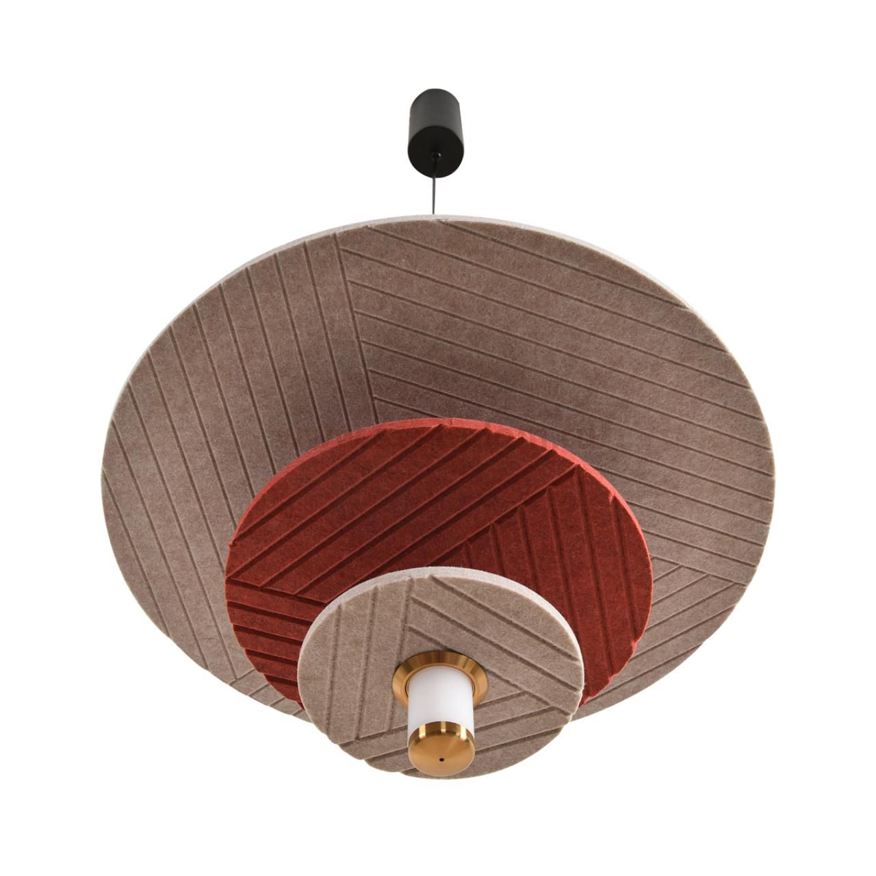 8296/14AL LEDIO черный/бежевый/бурый, металл/фетр/акрил Подвес LED 14W 3000K 220V FELTA