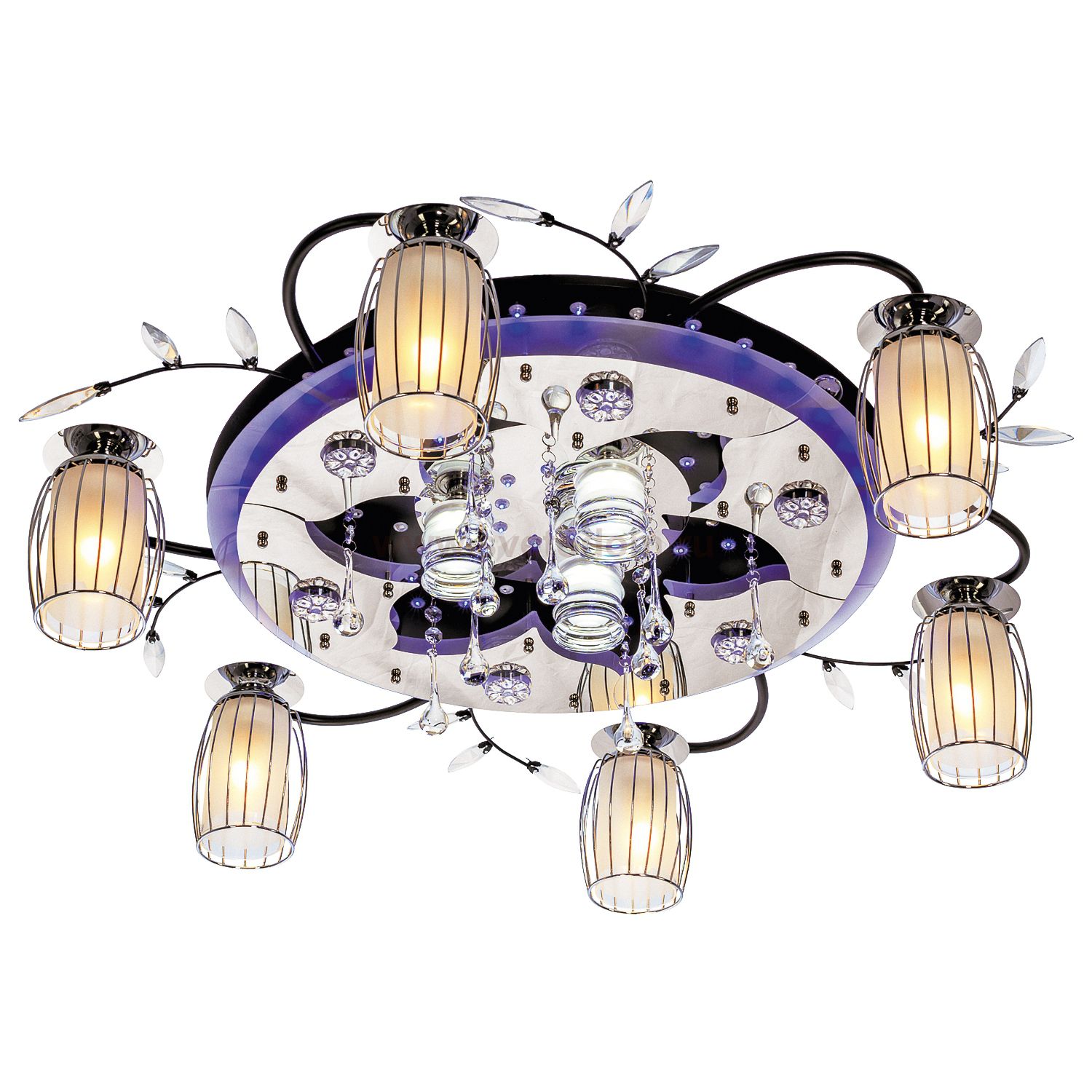 Люстра космос Экономсвет 8296/6+3BK+CR RC MIXLED