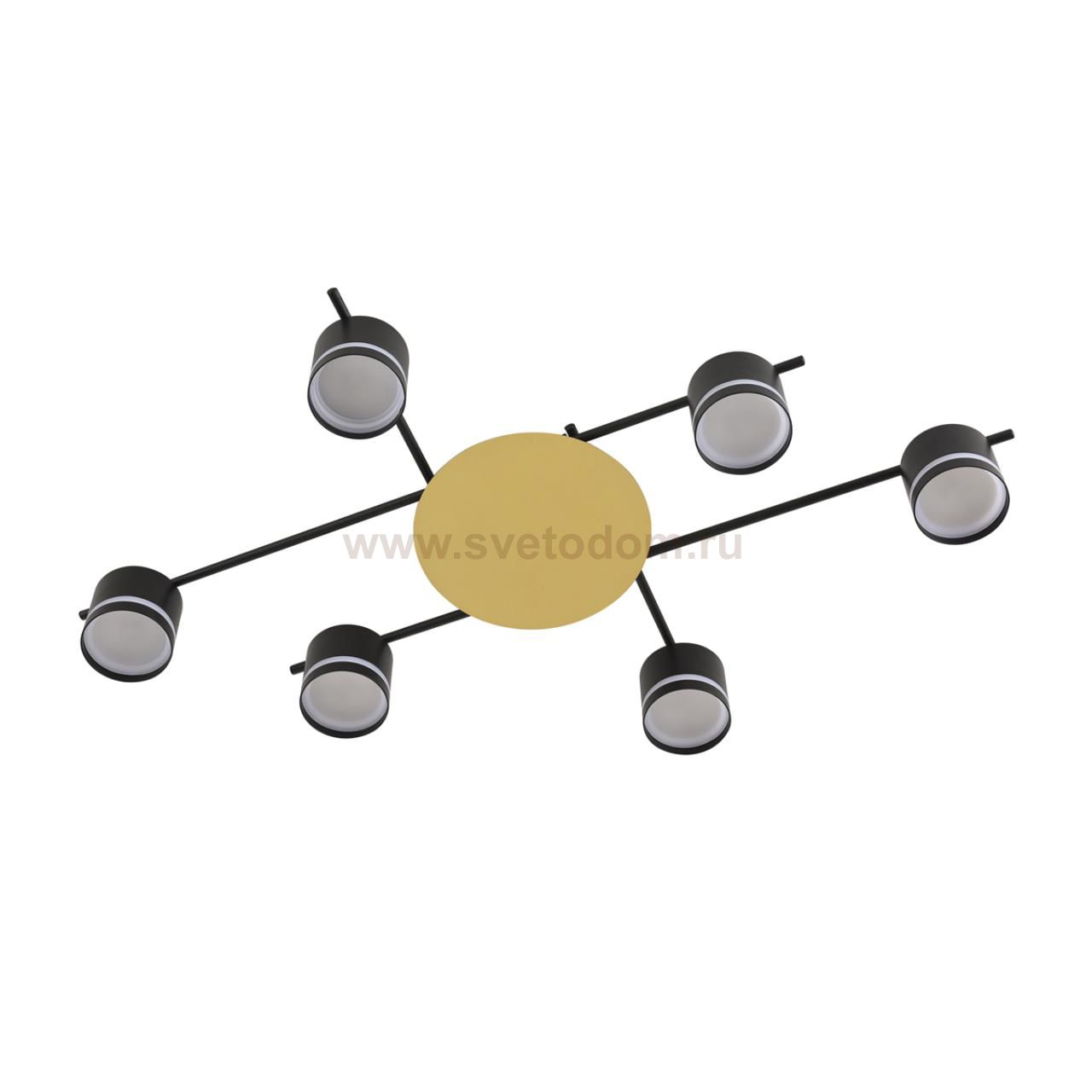 8304/6C COMFI золотой/черный, металл/акрил Светильник настенный  GX53 LED 6*7W 220V BENUA