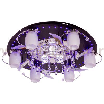 Люстра космос Экономсвет 8312/6+3BK+CR WT RC RBPLED