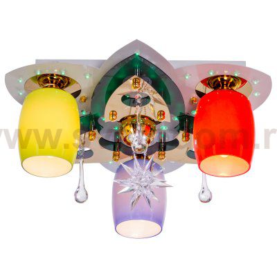 Светильник ЭкономСвет 8314/3+1WT+GD MIX RC RDGNGDLED