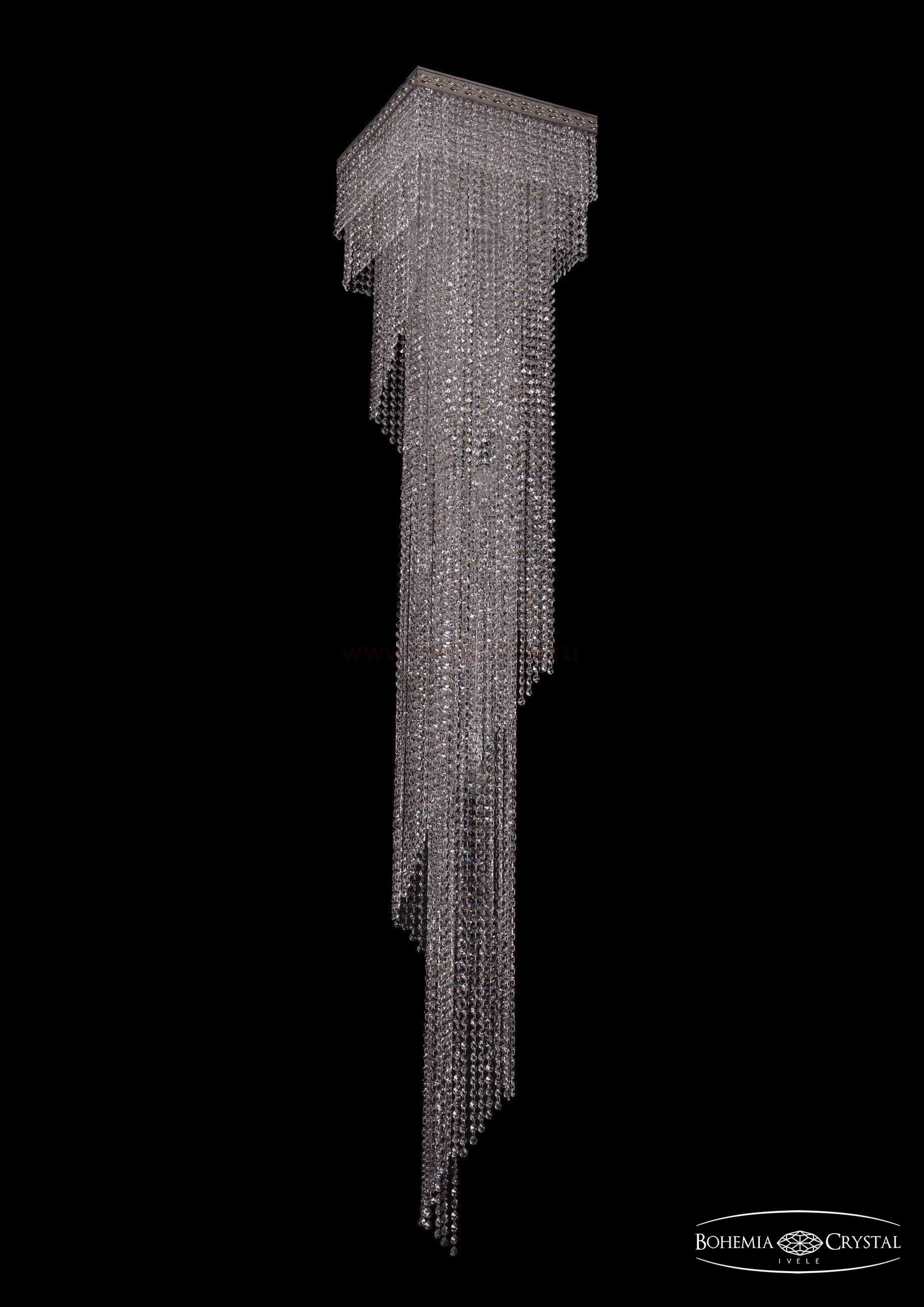 Люстра хрустальная большая Bohemia Ivele 8317/40-215/Ni/R14